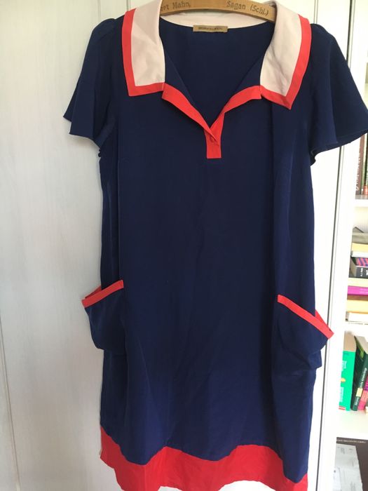 Sukienka granatowo-czerwona  42