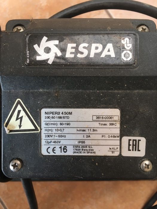 Bomba de piscina - Espa Niper2 460W ***NOVO PREÇO***