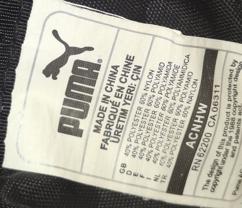 Plecak , Worek treningowy PUMA .