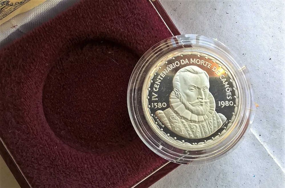 Estojo com moeda prata PROOF de 1000$00 - Luís de Camões