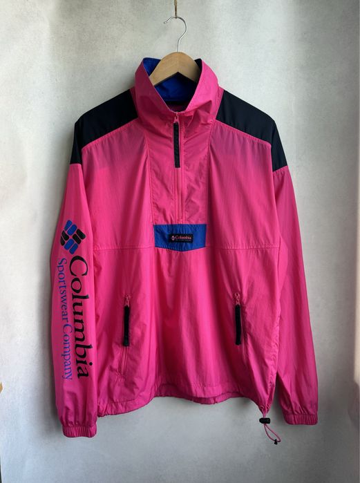 Нейлоновая куртка анорак Columbia Sportwear Company мужская легкая ветровка оригинал. Чоловічий анорак Columbia Sportwear Company 100% Nylon оригінал