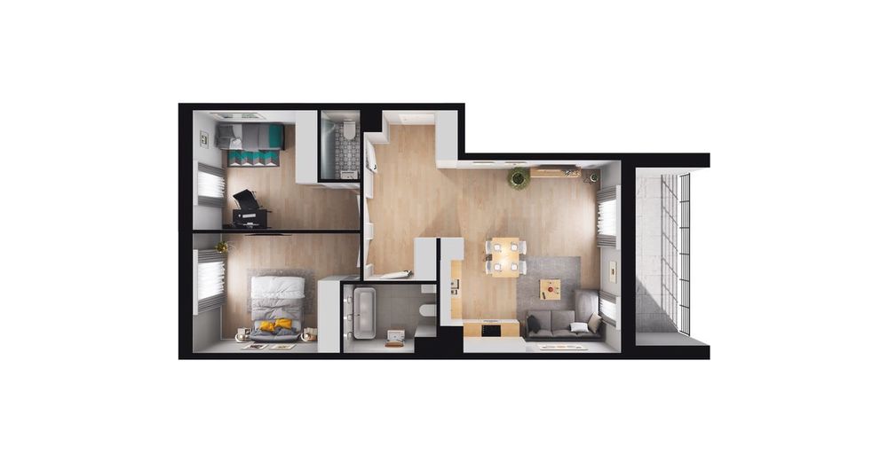 3-pokojowe mieszkanie 71m2 + balkon Bezpośrednio