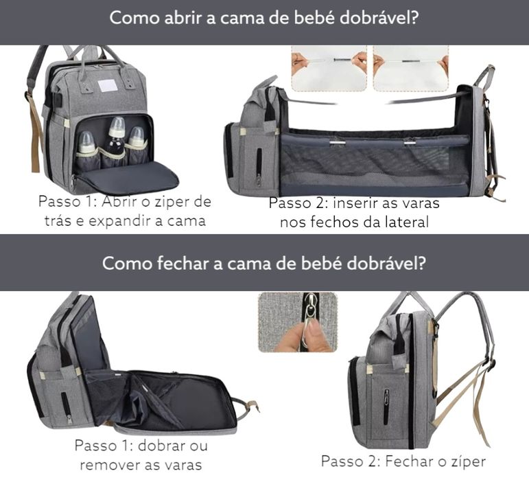 Mochila maternidade com USB - baixa de preço64730096820737125