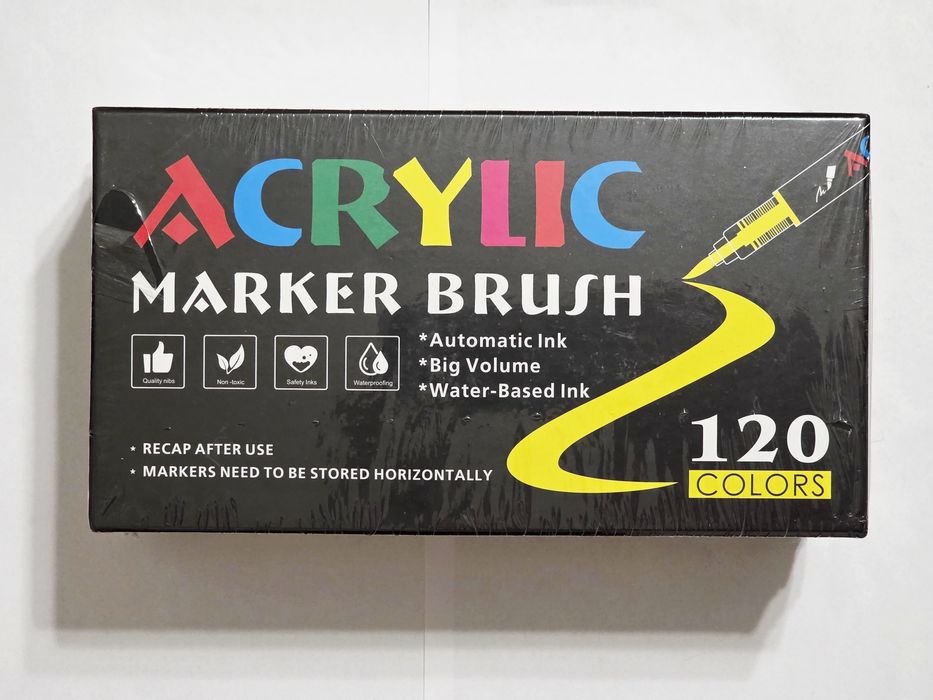 Маркер пензлик  акриловий 120 шт