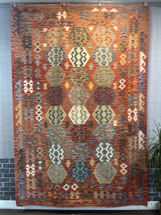 Tapete kilim feito à mao 255x175cm - Novo