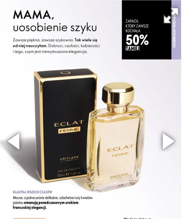 Nowa woda perfumowana Eclat Femme 50ml Oriflame