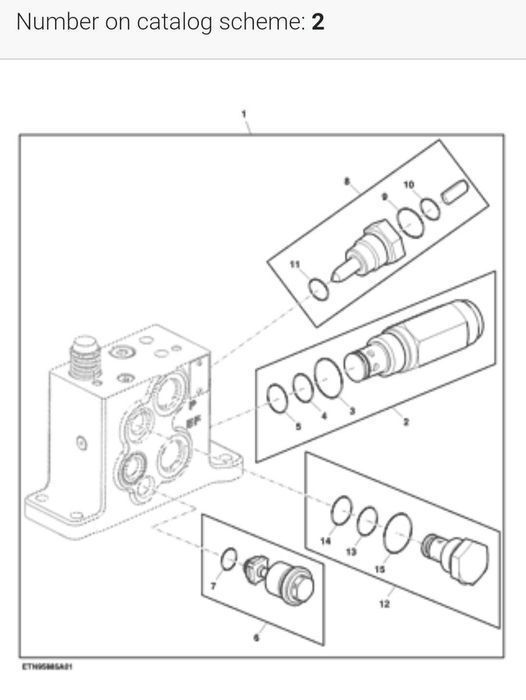 Zawór przelewowy John Deere RE285448