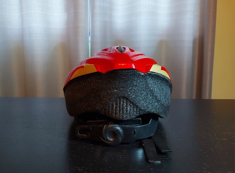 Capacete de bicicleta vermelho  52-56cm