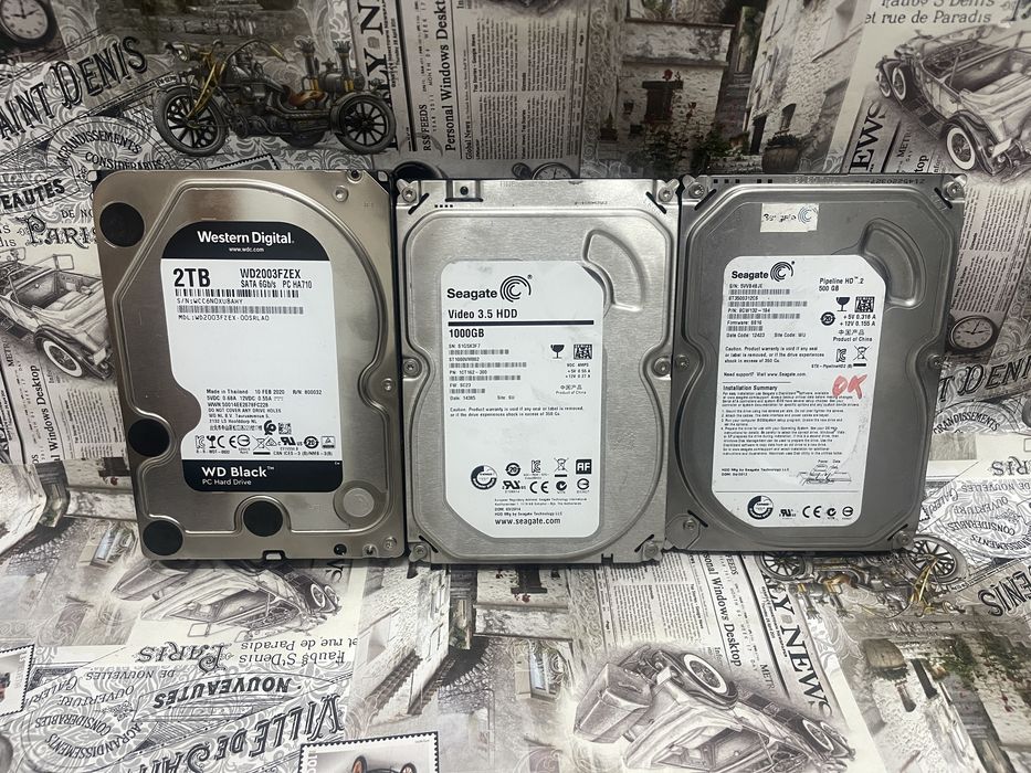 Жоcткие диски HDD 3.5" ( 2TB, 1TB, 500GB) Sata . С Гарантией