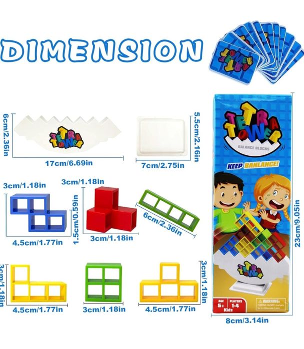 Yoirzit Tetra Tower Gra dla dzieci Tetris Tower