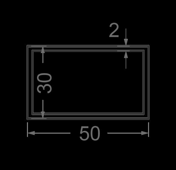 Алюминиевый профиль квадратный, прямоугольный
труба 50х30х2
труба 50х3
