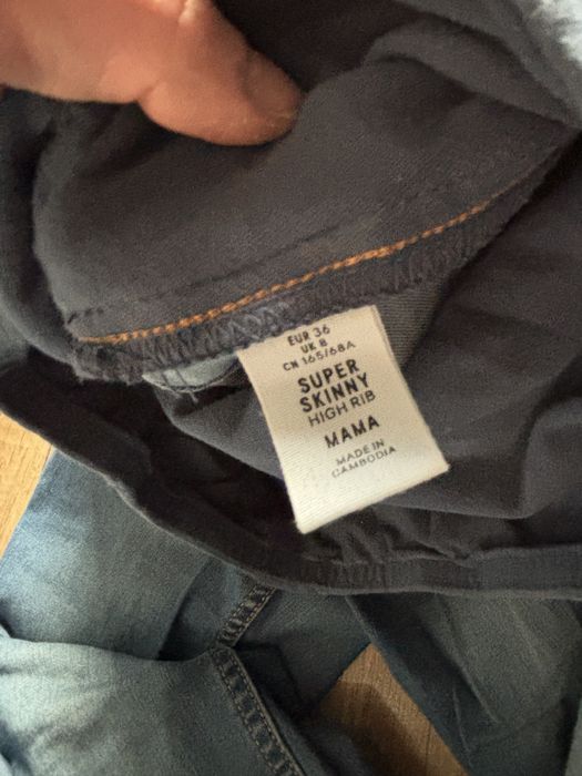 Spodnie jeansowe ciążowe hm mama r. 36