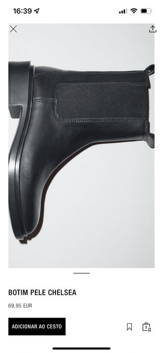 Botas Botim Pele Zara - 35 - novos