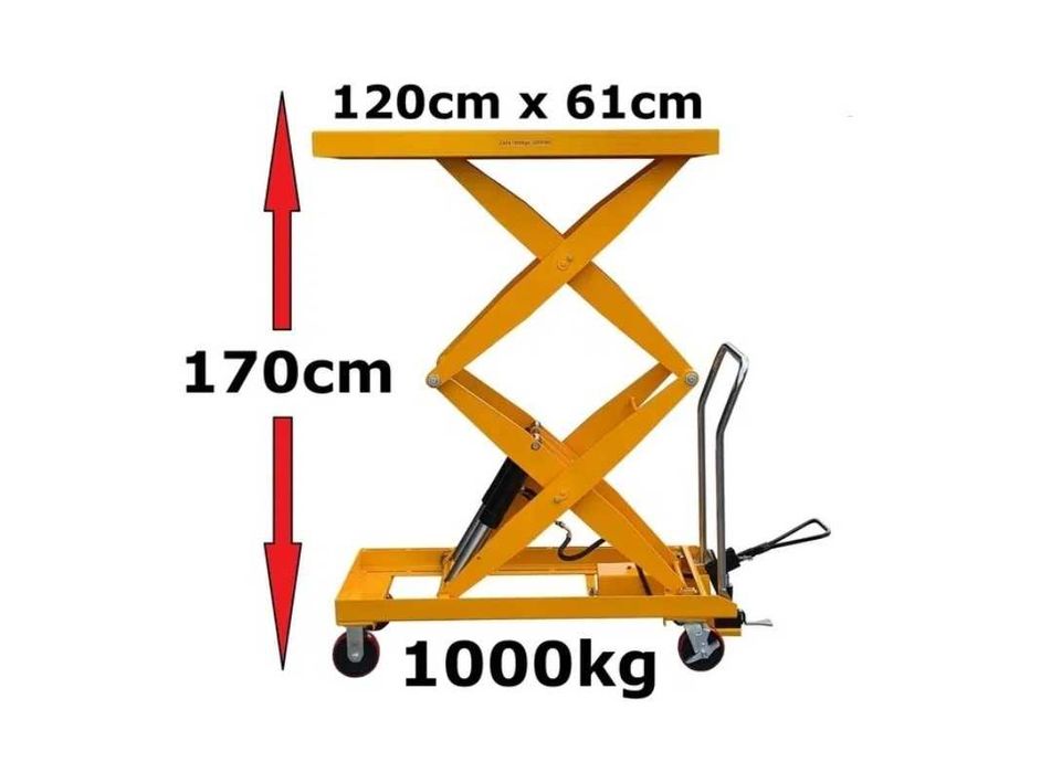 Wózek nożycowy stołowy podnośnikowy mobilny stół KRAFTMAN 170cm 1000kg