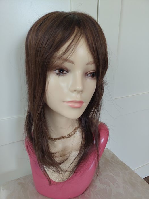 Topper tupet z naturalnych włosów.