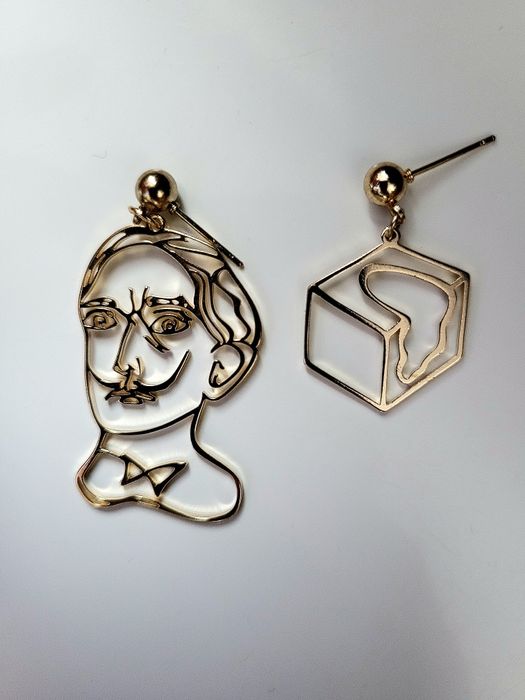 Nowoczesne kolczyki prezent Salvador Dali trwałość pamięci twarz