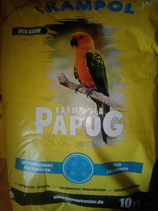 Karma dla papug uniwersalna papuga mała 10kg Kampol