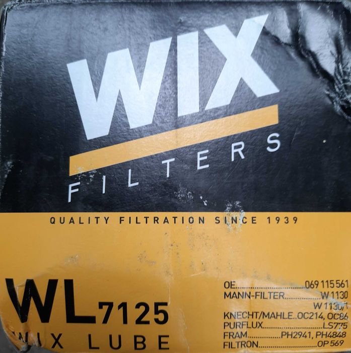 Масляный фильтр  WL 7125 фільтр оливи масляний