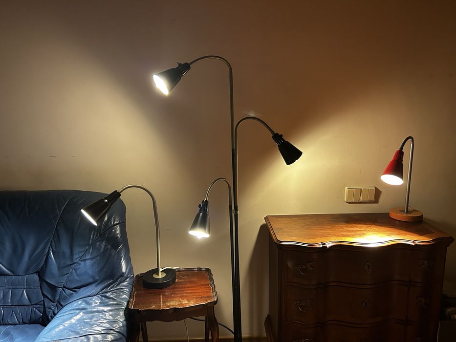 Вінтажний дизайнерський сет ламп IKEA Kvart (Торшер + 2 настільні лампи)