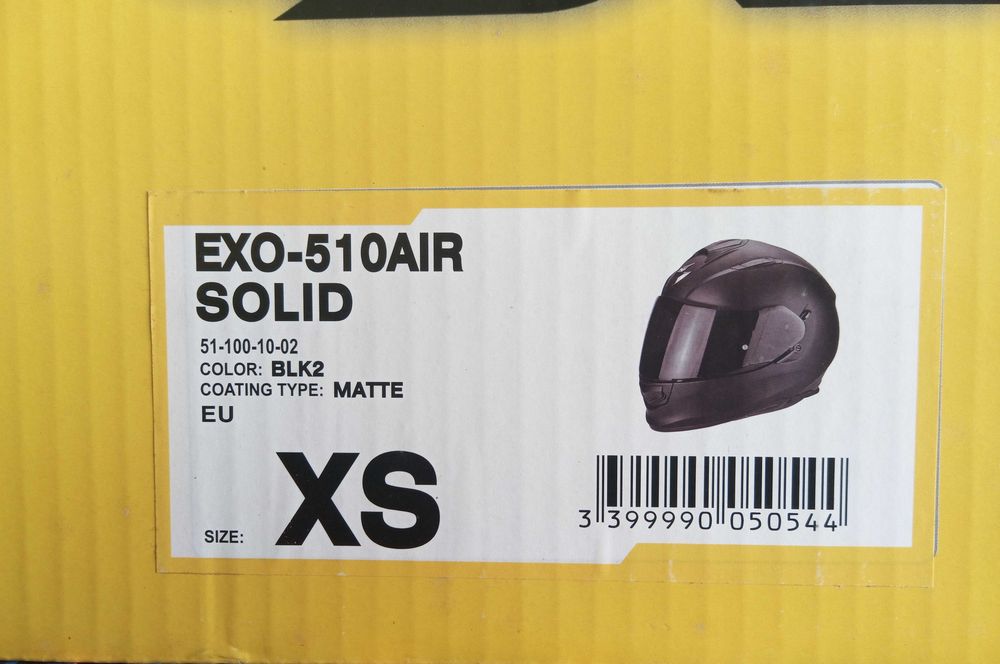 Capacete Scorpion EXO-510AIR XS Preto Mate