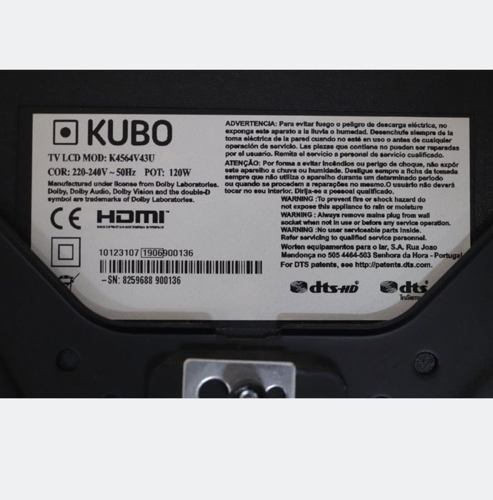 Smart tv 43 “ para peças