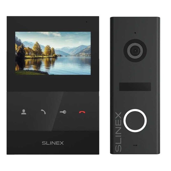 Комплект відеодомофону Slinex SQ-04 Black + ML-17HR Graphite