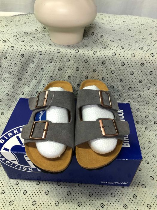 Birkenstock Arizona Soft Footbed Suede Szary Rozmiar 41