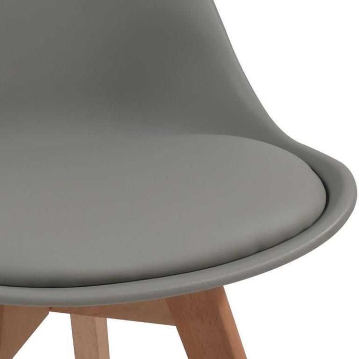 MIADOMODO Zestaw krzeseł do jadalni, 2 szt- szary.