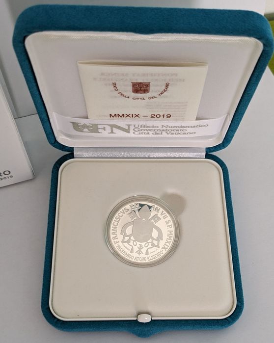 Moeda 5€ Vaticano 2019 Prata Proof