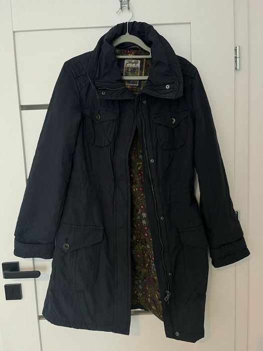 Płaszcz długi  granatowy S