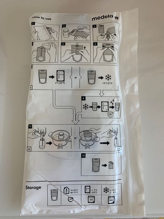 Sacos de congelação de leite materno MEDELA