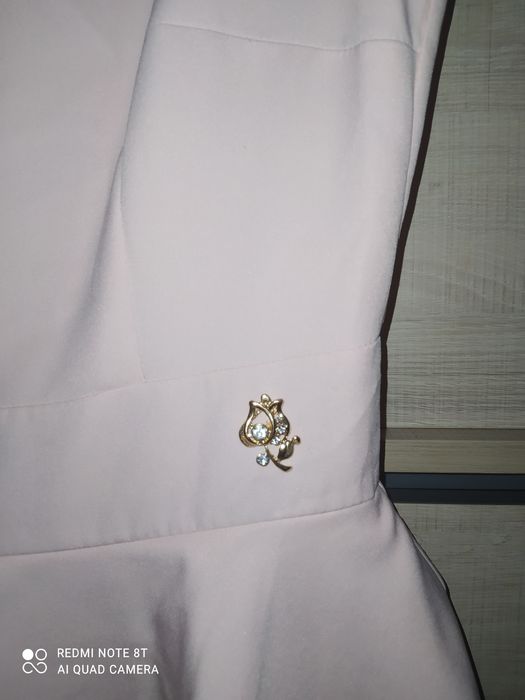 Sukienka r36/XS pudrowy róż