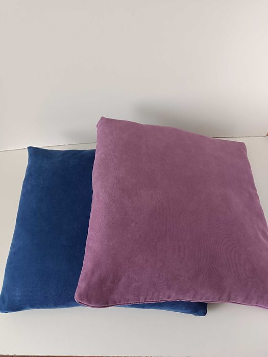 декоративна подушка пара комплект синя та бузкова 42х43 см 2 штуки.