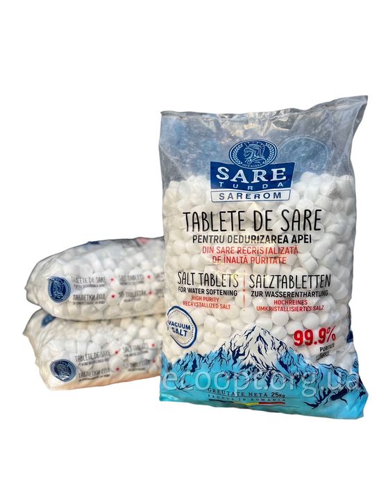 Сіль таблетована для фільтрів води,таблетированная соль Румуния
