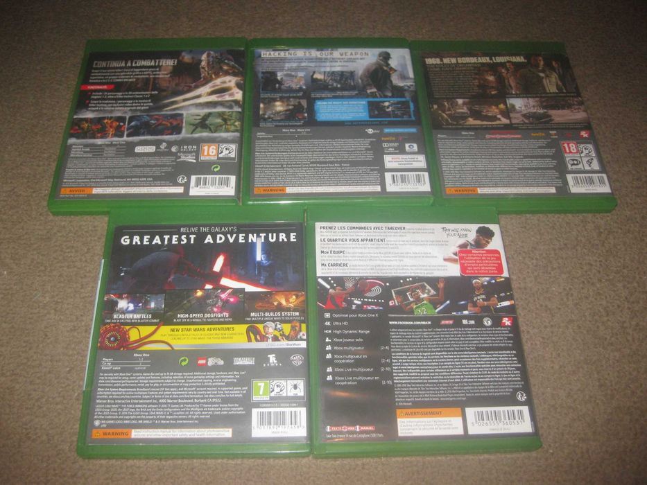 5 Jogos para a XBOX One em Excelente Estado!