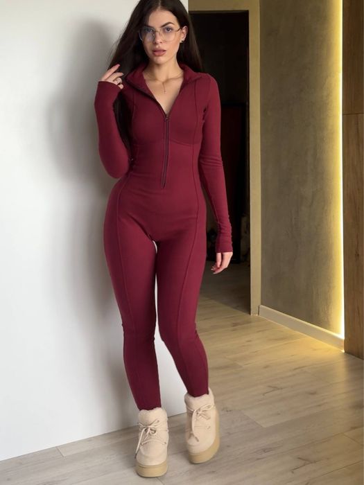 Комбінезон термо із блискавкою в 4 кольорах шоколадий чорний білий