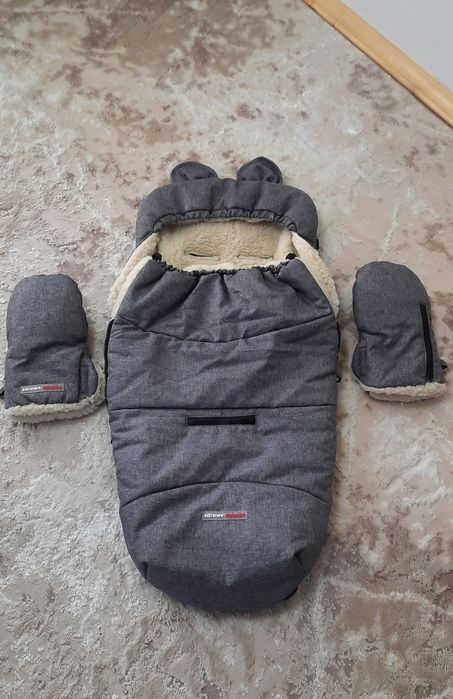 Зимовий конверт у коляску Z&D Zdrowe Dziecko на овчині + рукавички