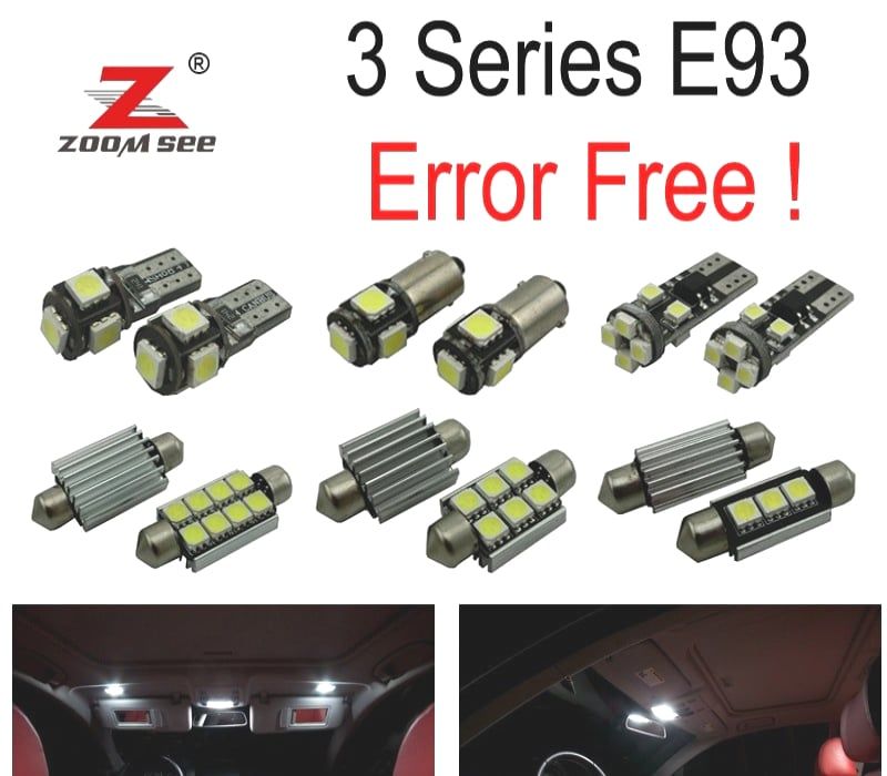 KIT COMPLETO DE 19 LÂMPADAS LED INTERIOR BMW SERIE 3 E93 320I 325I 330D 330I 335I M3 06-13