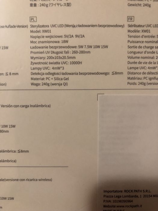 UVC Led sterylizator do smartfonu