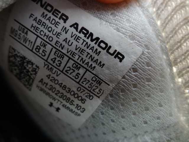 Buty UNDER ARMOUR CURRY 8 roz 43 Do koszykówki Sportowe