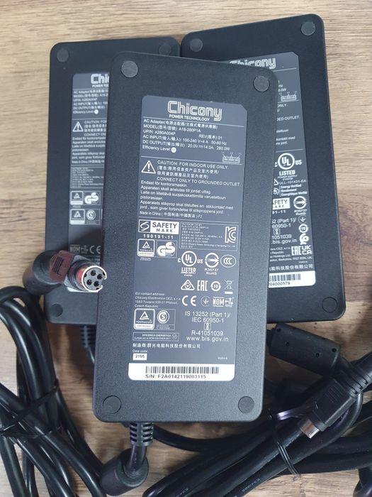 Зарядка зарядное блок живлення Chicony Clevo MSI 280w 4pin оригінал