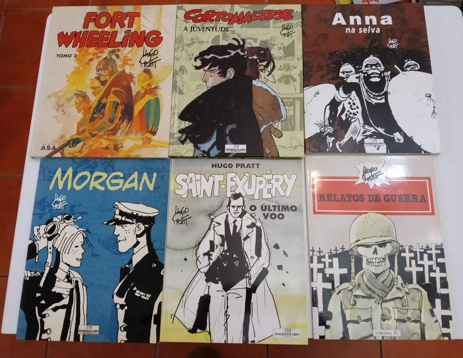 22 Livros de Milo Manara e Hugo Pratt (6 de capa dura)