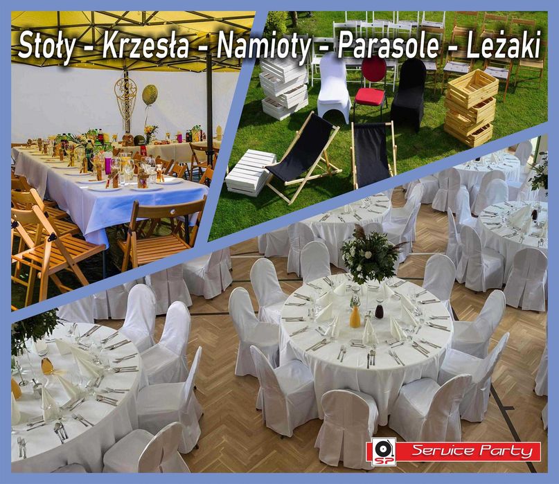 Namiot namioty gwiazda 12m jedno i dwu masztowy leżaki