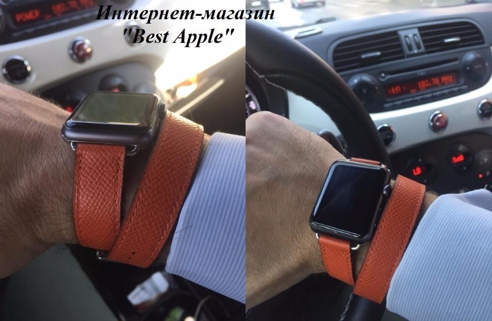 Кожаный Ремешок Apple Watch Double Tour Hermes для Apple Watch 40/42mm