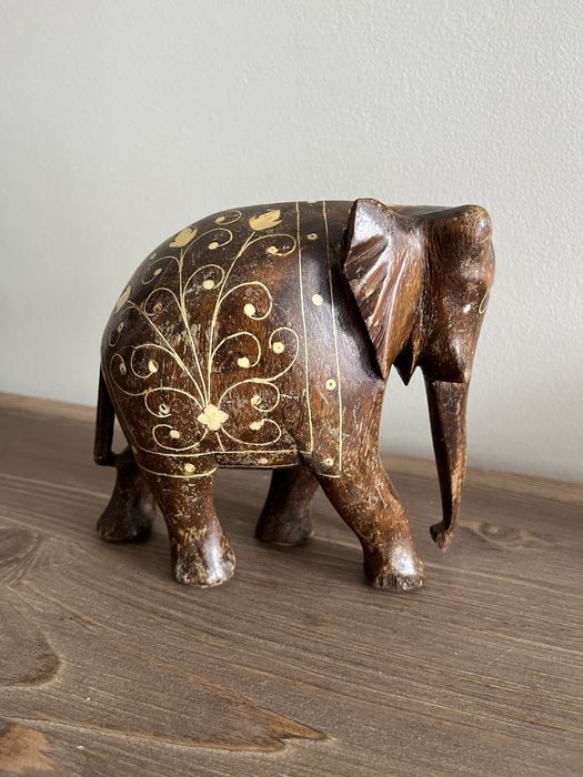 Słoń rzeźba rękodzieło artystyczne kość drewno