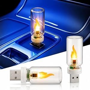USB-світильник з ефектом мерехтливого полум'я (64x22 мм)