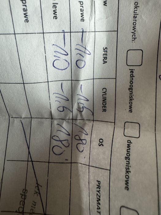 Okulary mlodzezowe korekcyjne