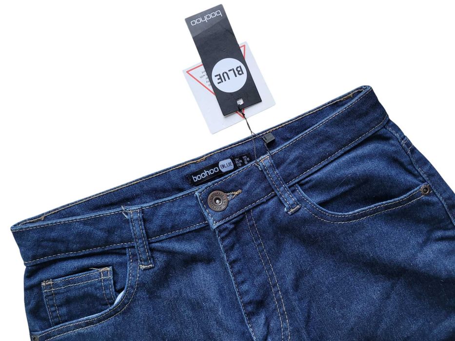 Jeansy spodnie damskie Boohoo 38,M wysoki stan high waist