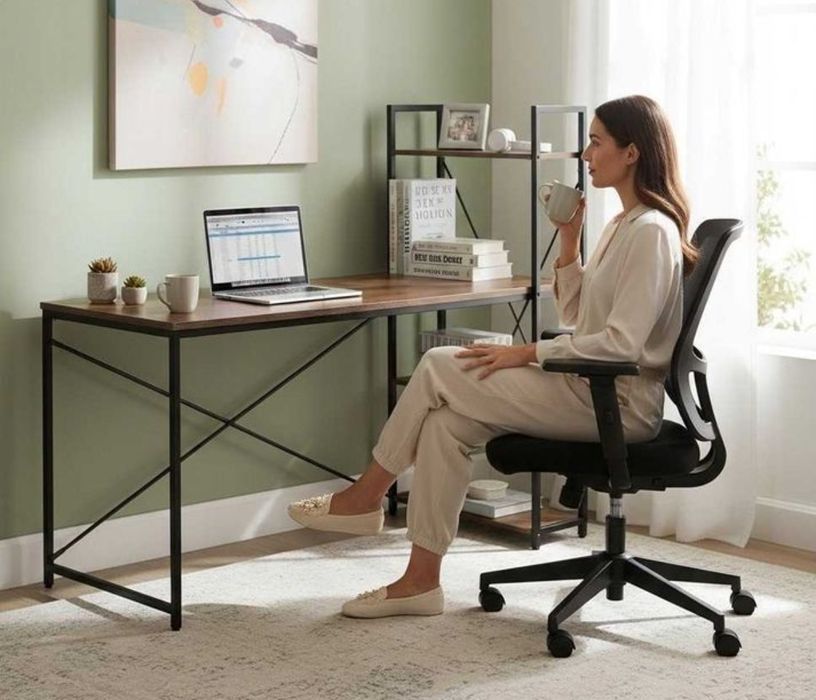 NOWE Biurko Gamingowe Metalowe Komputerowe Meble Szkolne Loft Okazja