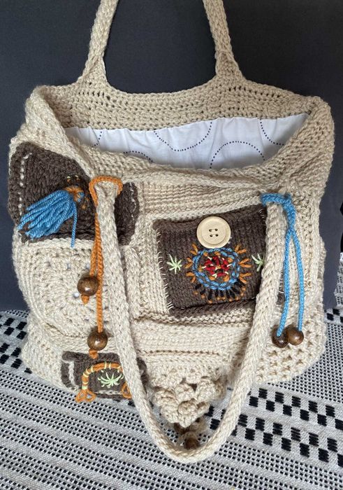 Torba duża handmade "Skrawki"